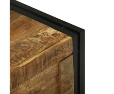 Saugojimo dėžė Ruda ir juoda 60 x 40 x 41 cm Kietas mango medis