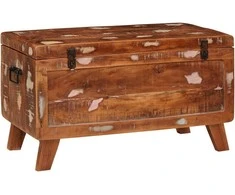 Saugojimo dėžė 70 x 35 x 40 cm perdirbtos medienos masyvas