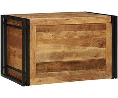 Saugojimo dėžė Ruda ir juoda 80 x 50 x 50 cm Akacijos mediena