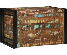 Saugojimo dėžė Ruda ir juoda 80 x 50 x 50 cm apdirbta mediena