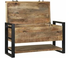 Saugojimo dėžė Ruda 80 x 35 x 45 cm Mango medienos masyvas