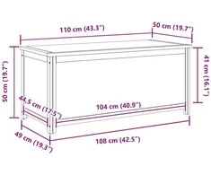 Saugojimo dėžė 110 x 45 x 45 cm Kietas ąžuolo medis