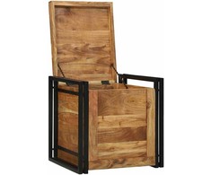 Saugojimo dėžė Ruda ir juoda 50 x 50 x 50 cm
