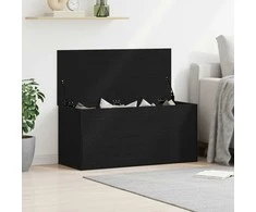 Saugojimo dėžė juoda ąžuolo 100 x 42 x 46 cm Apdirbta mediena