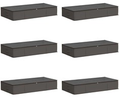 Saugojimo dėžė su permatomu viršutiniu langu 6 pcs Pilka