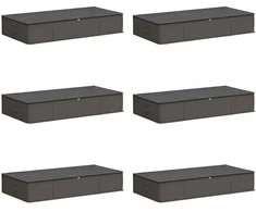 Saugojimo dėžė su permatomu viršutiniu langu 6 pcs Pilka