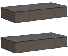 Saugojimo dėžė su permatomu viršutiniu langu 2 pcs Pilka