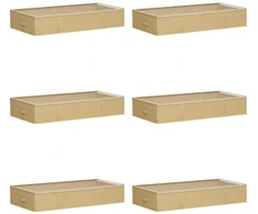Saugojimo dėžė su permatomu viršutiniu langu 6 pcs Kreminė