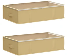 Saugojimo dėžė su permatomu viršutiniu langu 2 pcs Kreminė