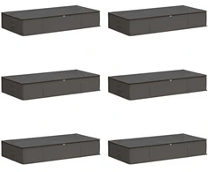 Saugojimo dėžė su permatomu viršutiniu langu 6 pcs Pilka
