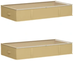 Saugojimo dėžė su permatomu viršutiniu langu 2 pcs Kreminė