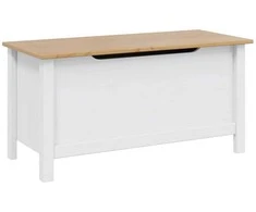 Saugojimo dėžė HILL Balta ir medaus ruda 90 x 40 x 45 cm