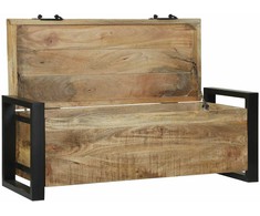 Saugojimo dėžės Ruda 80 x 30 x 30 cm Mango medienos masyvas
