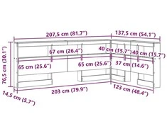 Saugojimo galvos atlošas Juodas ąžuolas Apdirbta mediena