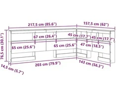 Saugojimo galvos atlošas su lentyna Amatininkų ąžuolas 140 cm