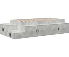Lova su daiktų laikymo vieta Betono pilka 80 cm
