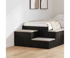 Oppbevaringsskap 2 pcs Juodas ąžuolas 118 x 41 x 40 cm