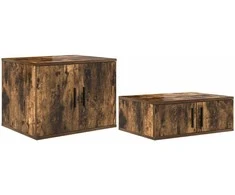 Oppbevaringsskap 2 pcs Rūkyta ąžuolas 103 x 41 x 40 cm