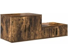 Oppbevaringsskap 2 pcs Rūkyta ąžuolas 118 x 41 x 40 cm