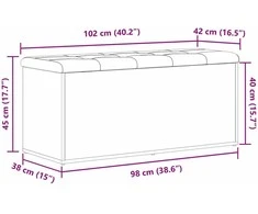 Laikymo suolas juoda ąžuolo 102 x 42 x 45 cm Apdirbta mediena