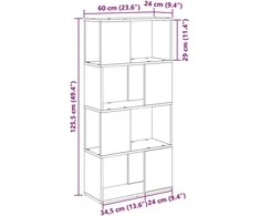TV staliukas TV spintelių komplektas Ruda 60 x 24 x 125,5 cm