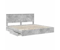Saugos lova Betono pilka 200 x 200 cm Apdirbta mediena