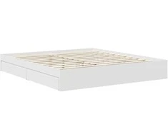 Saugos lova Pilkas Sonoma 200 x 200 cm Apdirbta mediena