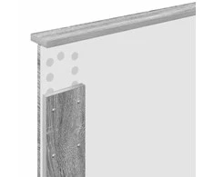 Saugos lova Pilkas Sonoma 75 x 190 cm Apdirbta mediena