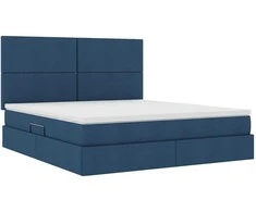 Lova su daiktų laikymo vieta ir čiužiniu Mėlyna 160 x 200 cm