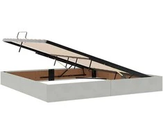 Saugos lova su galvūgalio Šviesiai pilka 200 x 200 cm Aksomas
