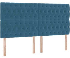 Saugos lova su čiužiniu Tamsiai mėlyna 180 x 200 cm Aksomas