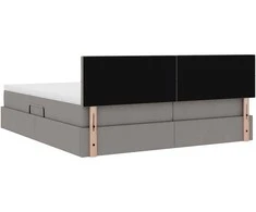 Saugos lova su čiužiniu Taupe 180 x 200 cm Dirbtinė oda