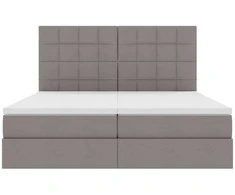 Saugos lova su galvūgalio Taupe 200 x 200 cm Audinys