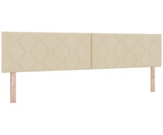 Saugos lova su galvūgalio 2 vnt. Kreminė Dirbtinė oda
