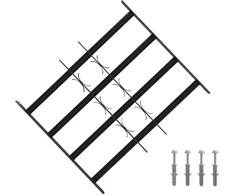 Saugumo grotelės langams su 4 kryžmėmis 3 pcs 43-74 cm