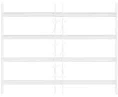 Saugumo grotelės langams su 4 kryžmėmis 43-74 cm