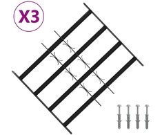 Saugumo grotelės langams su 4 kryžmėmis 3 pcs 43-74 cm