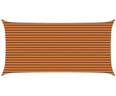 Saulės burė Oranžinė ir ruda 6 x 3 m 100% poliesteris Oksfordas