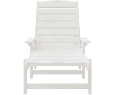 Saulės gultas 2 pcs Balta 195,5 x 53 x 98,5 cm Polietilenas