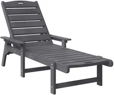 Saulės gultas 2 pcs Šviesiai pilka 195,5 x 53 x 98,5 cm