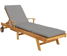 Saulės gultas 100% poliesteris, kieta teak mediena