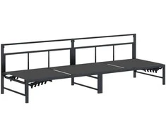 Saulės gultas Juodas 200 x 62 x 59,5 cm Tekstilenas