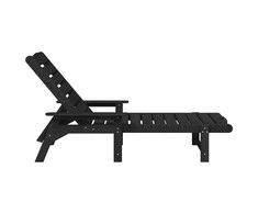 Saulės gultas Juoda 195,5 x 53 x 98,5 cm HDPE