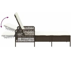 Saulės gultas Ruda ir Kremavimo Balta 55 x 200 x 92 cm