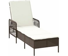 Saulės gultas Ruda ir Kremavimo Balta 55 x 200 x 92 cm