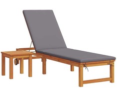 Saulės gultas 2 pcs Ruda Kietos akacijos mediena