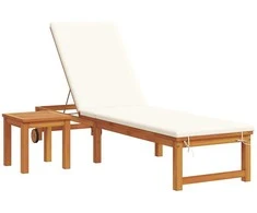 Saulės gultas 2 pcs Ruda Kietos akacijos mediena