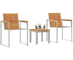 Lauko baldų komplektas Saulės gultas 3 pcs Ruda Kietos akacijos mediena