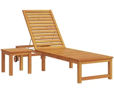 Saulės gultas Ruda 202 x 53 x 89 cm Kietos akacijos mediena