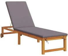 Saulės gultas Ruda 202 x 53 x 89 cm Kietos akacijos mediena